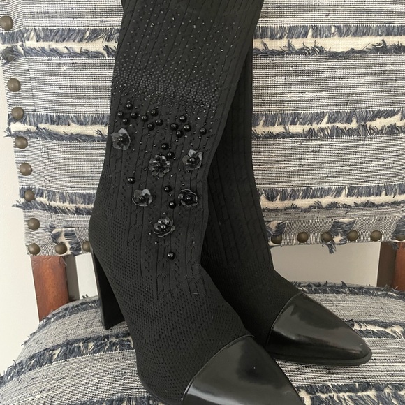 Stuart Weizmann tall embellished sock bootie - Picture 3 of 7